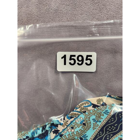 Chelsea and Theodore Maxi Skirt Women's Size XS Blue Paisley Hippie Boho Tassled - Picture 10 of 10